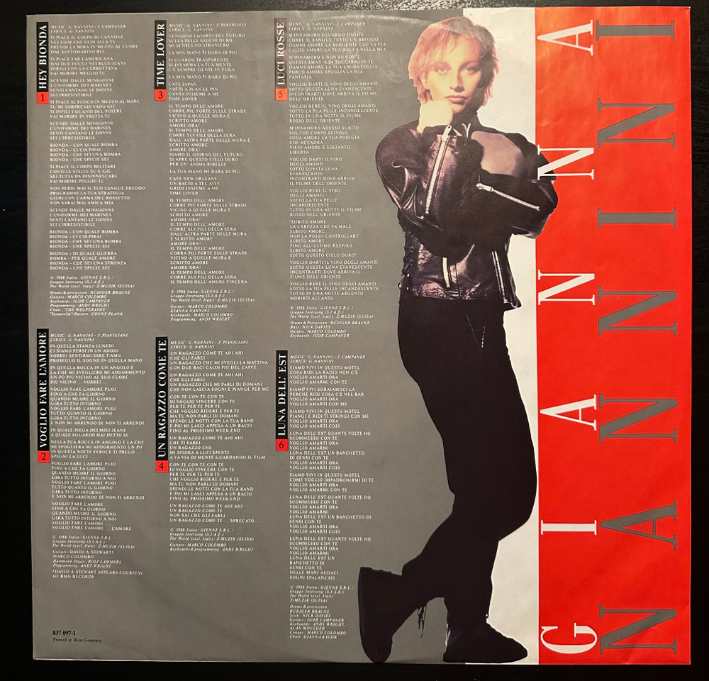 Gianna Nannini - Malafemmina (Германия 1988г.)