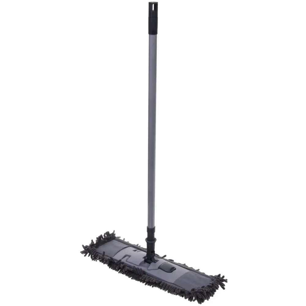 Швабра Селфи с насадкой из микрофибры, насадка 100гр букли Gray