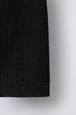 ZARA ЛЕГИНСЫ В РУБЧИК С ПУГОВИЦАМИ, ЧЕРНЫЙ