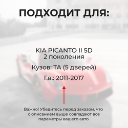 Ремкомплект ограничителей дверей KIA PICANTO (II) 5D TA (2 двери, тип 18) 2011-2017