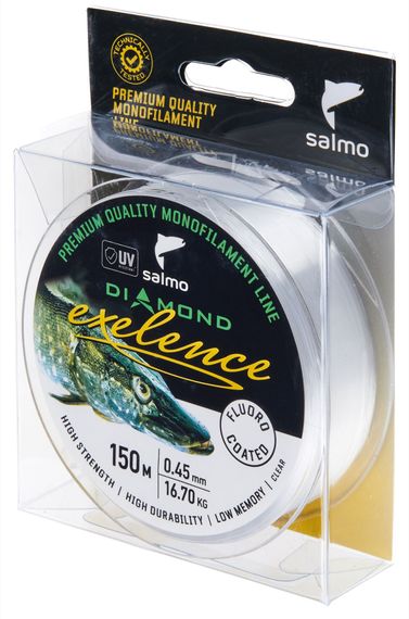 Леска монофильная Salmo Diamond EXELENCE FLUORO COATED Clear 150/045
