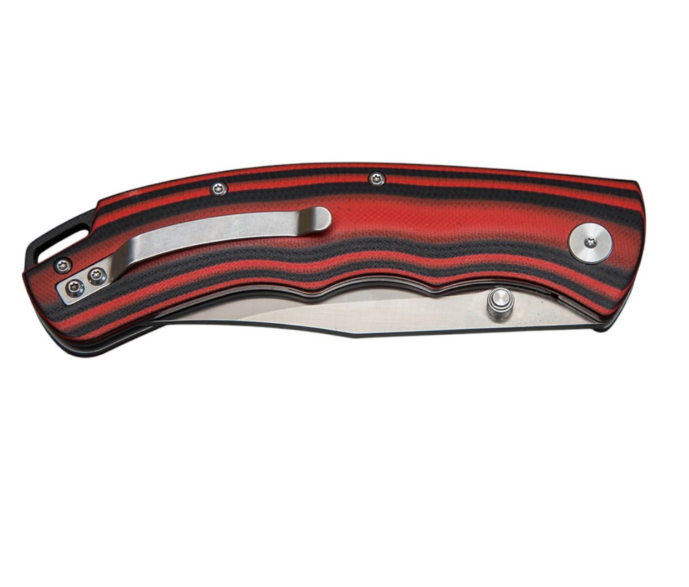 Нож складной Кузница Семина "Таежник" сталь VG10 рукоять черно-красная