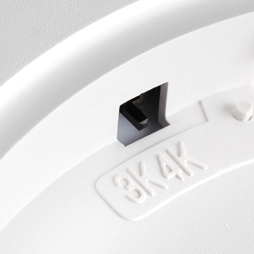 7659/32L MITRA LED SN 551 Светильник пластик/белый LED 32Вт 3000/4000K D400 IP40 ALFA WHITE