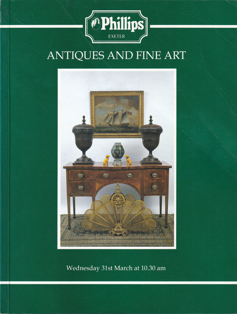 Каталог аукциона Phillips, Эксетер, Предметы искусства и антиквариат от 31 марта 1993 года