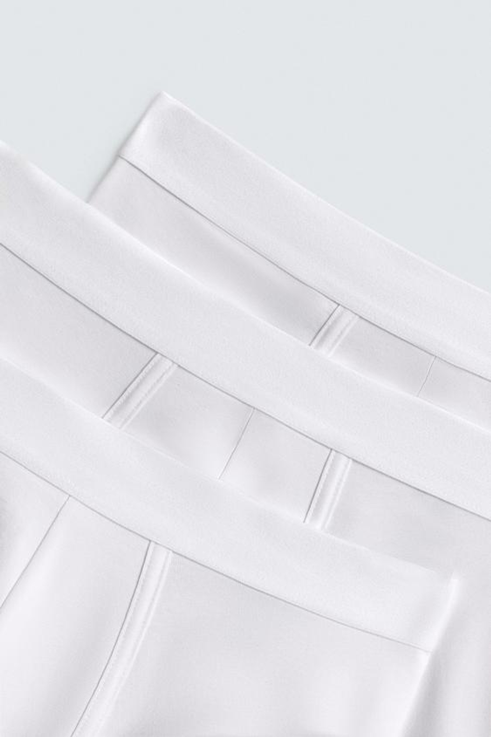 ZARA НАБОР ИЗ 3 БАЗОВЫХ ТРУСОВ-БОКСЕРОВ, БЕЛЫЙ