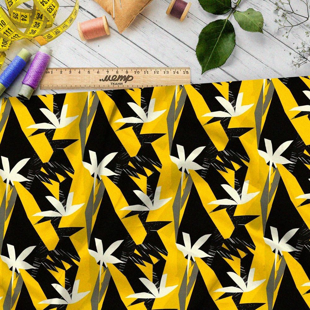 Ткань премиум интерлок солнечные отблески