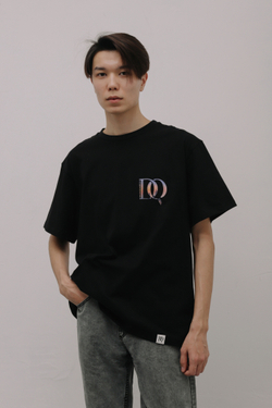 "DQ"印花T恤