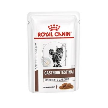 Royal Canin Gastrointestinal Moderate Calorie Wet Консервы с умеренным содержанием энергии для кошек при нарушении пищеварения (пауч) 12шт х 85 г
