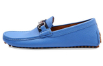 GUCCI Horsebit Gommino Loafers Men"s Blue
