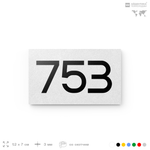 Номер на дверь 753, табличка на дверь для офиса, квартиры, кабинета, аудитории, склада, белая 120х70 мм, Айдентика Технолоджи