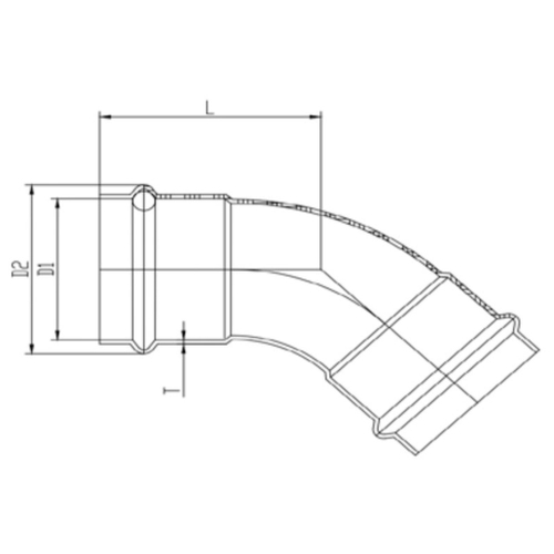 Уголок VIEIR 45 град. вн/вн нерж. сталь 22×22 VER-PRO (50/5)