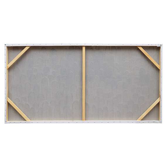 Панно декоративное с ручной росписью by feel, 140х70 см, хаки