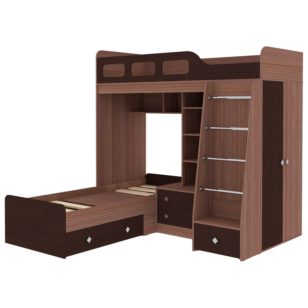 Двухъярусная кровать КарИВи Астра 4 Бодего Темный Венге