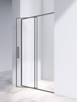 Душевая дверь Slim 8mm VDP-4SL120CLGM, вороненая сталь, стекло прозрачное