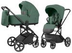 Коляска Carrello Alfa CRL-6522 2025 Cybex Cloud G i-Size Lava Grey 3 в 1 Meadow Green