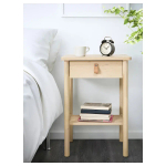 Тумбочка прикроватная - IKEA BJÖRKSNÄS/BJORKSNAS/БЬЁРКСНЭС ИКЕА, 48х38х69 см, под беленый дуб