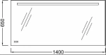 Зеркало с подсветкой Jacob Delafon EB1165-NF 140