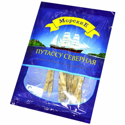 Филе путассу Морские северная сушено-вяленая, шинкованная 60 гр