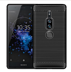 Чехол на Sony Xperia XZ2 Premium цвет Black (черный), серия Carbon от Caseport