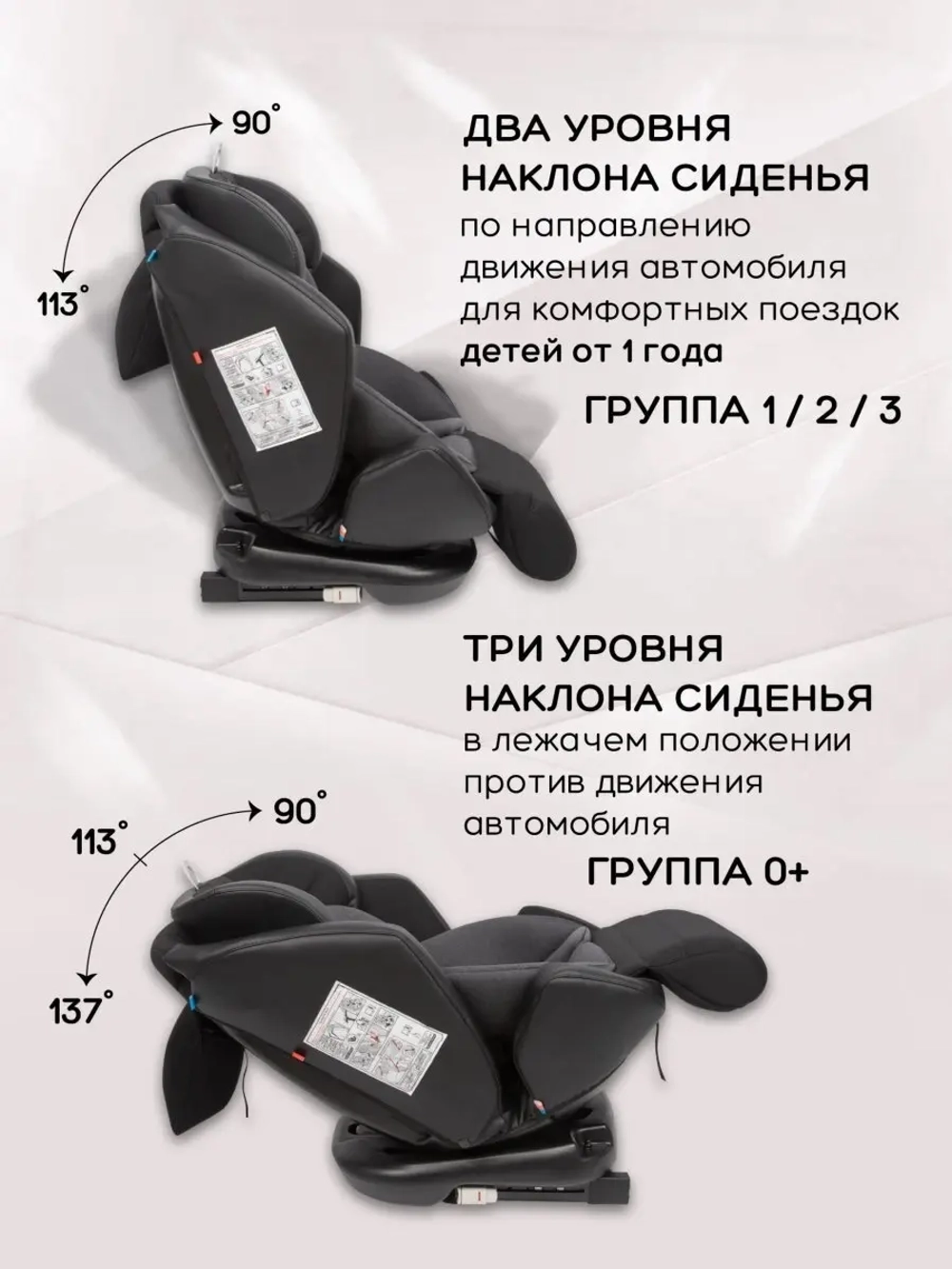 Автокресло AMAROBABY Favorite ISOFIX с усиленной боковой поддержкой, группа 0+/1/2/3