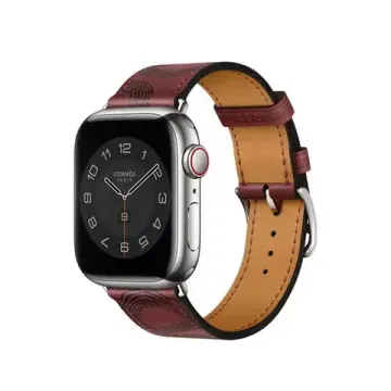 Apple Watch Hermès Series 7 - 45mm Rouge H/Noir Circuit H Single Tour GPS + Cellular
