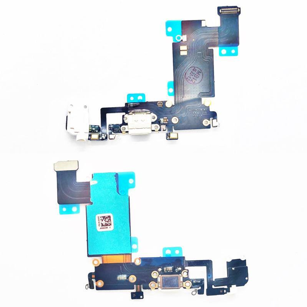 Шлейф для Apple iPhone 6S Plus на системный разъем + микрофон Белый