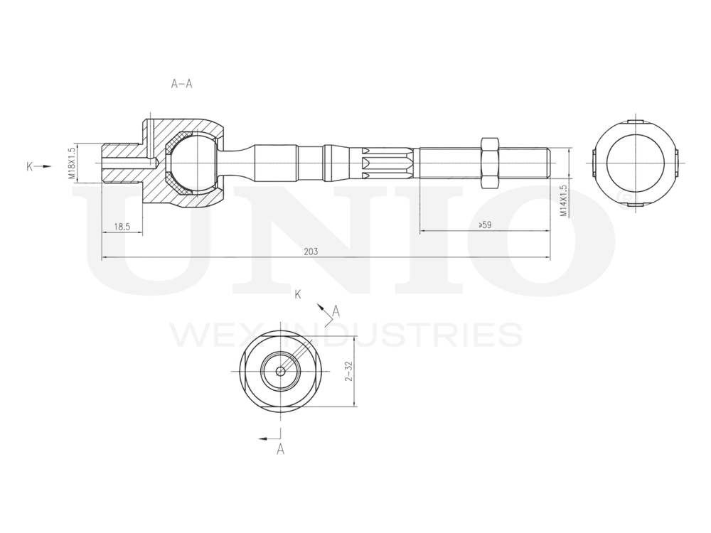 Тяга рулевая UNIO SSP-30015
