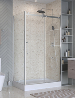 Душевой уголок BelBagno MARINO-2-AH-1-150/80-C-CR 150х80см профиль хром, стекло прозрачное