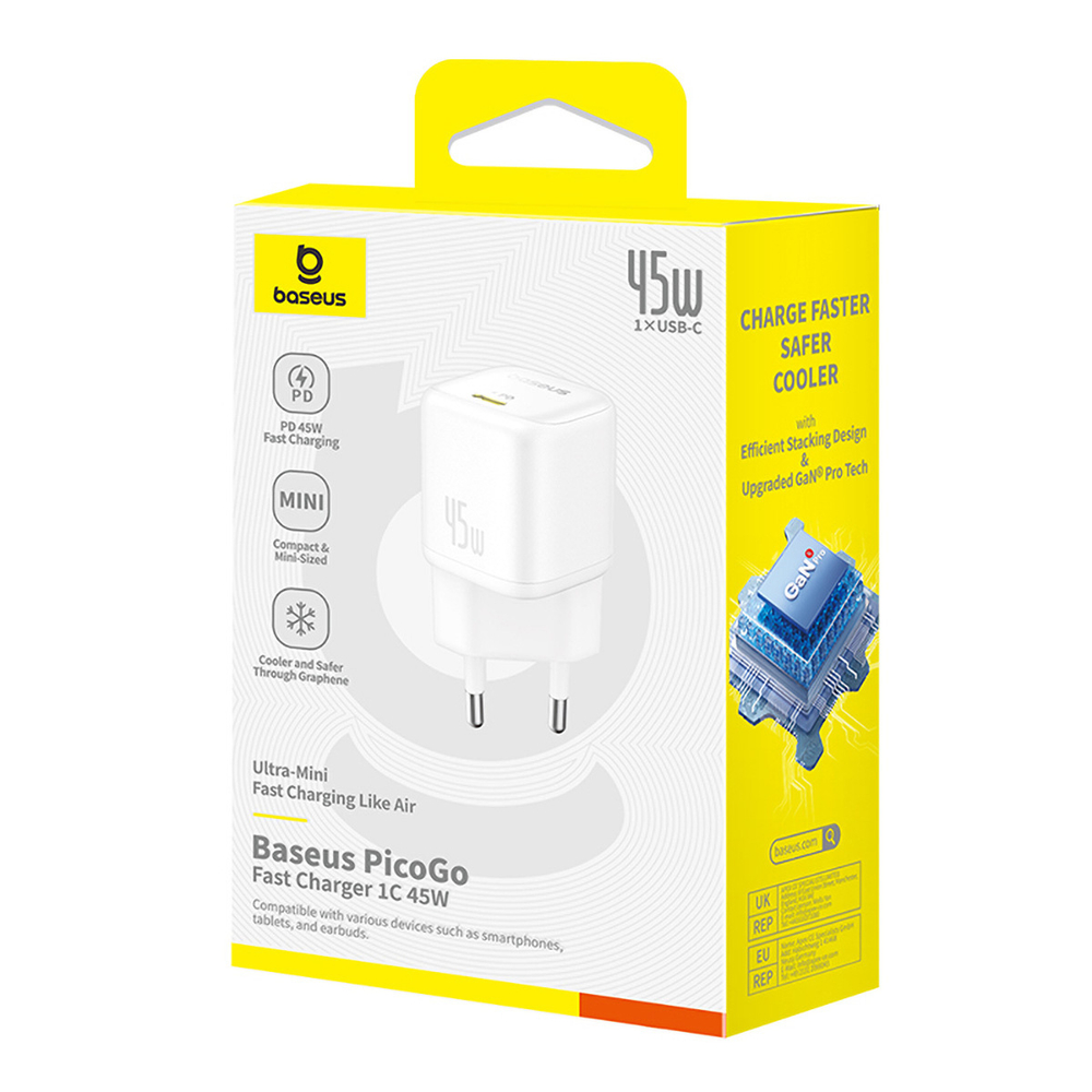 Зарядное устройство Baseus PicoGo GaN6 Pro 1C 45W