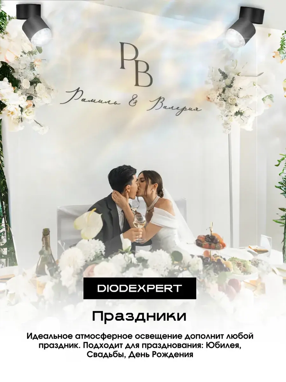 Спот светильник потолочно-настенный с проекцией