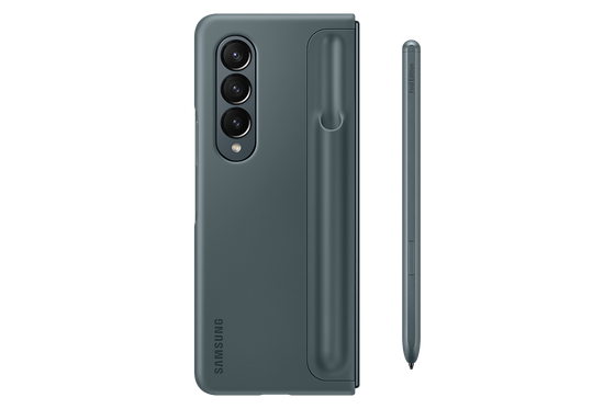 Чехол Samsung Standing Cover with Pen для Z Fold 4 (EF-OF93PCJEGRU) серо-зеленый