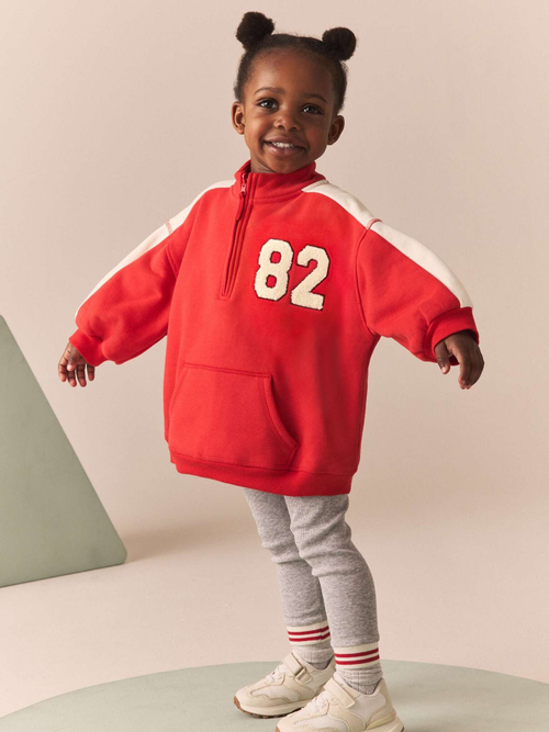 Толстовка и легинсы в комплекте для девочки Next B83-402, Красный, Серый