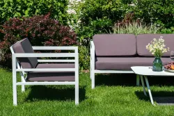 "Эстелья" лаунж-зона из алюминия со столиком из HPL 5-местная