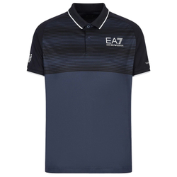 Мужское поло теннисное EA7 Man Jersey Polo Shirt - mood indigo