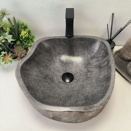 Раковина из речного камня RS-63655 (48*46*15) 0123