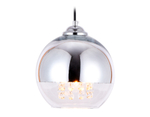 Подвесной светильник со сменной лампой TR3601 CH/CL хром/прозрачный E27 max 40W D200*1000