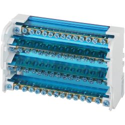 Шины на DIN-рейку ЭРА NO-224-17 в корпусе кросс-модуль ШНК 4х15 3L+PEN | Кросс-модули