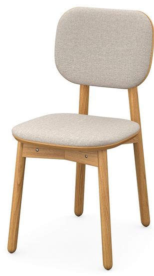 Стул с обивкой saga, рогожка, бежевый