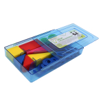 Набор счетных материалов, пластик, 132 шт, ассорти 3 вида, пластиковый пенал, КОКОС, 232686