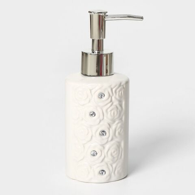 Набор аксессуаров для ванной комнаты «Барельеф»: дозатор, мыльница, 2 стакана