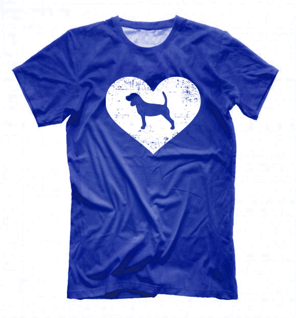 Футболка "Бигль в сердце"
