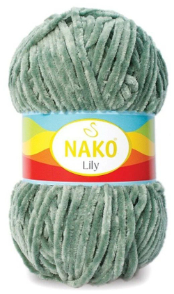Лили (Lily) пряжа Nako 100%полиэстер 5х100гр/180м (292 серозеленый)