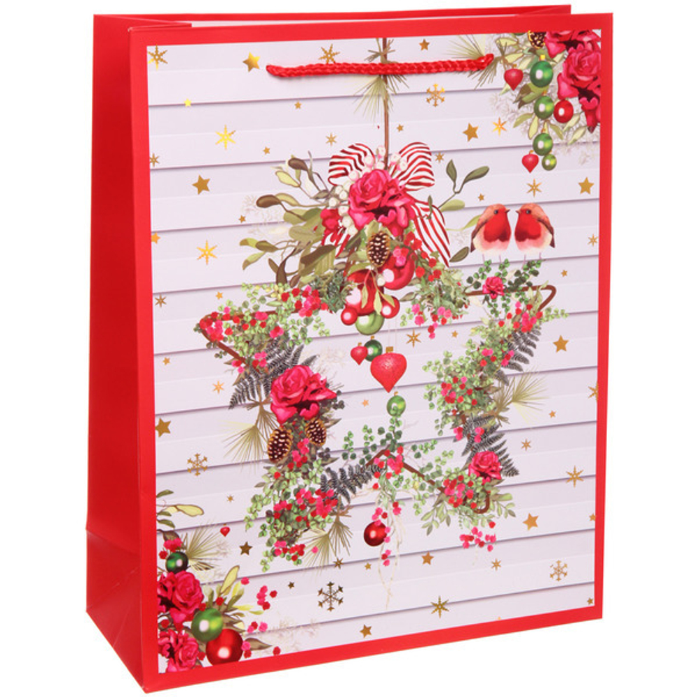 Пакет подарочный «Новогодняя суета» 26*32*10 см, микс