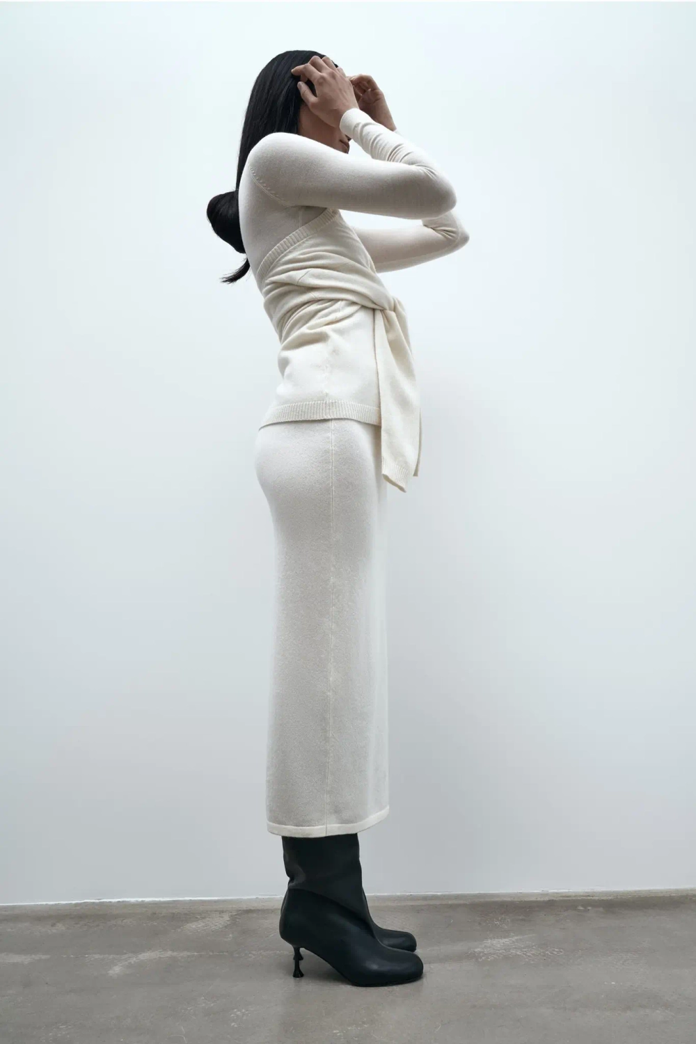 Юбка миди из шерсти мериноса