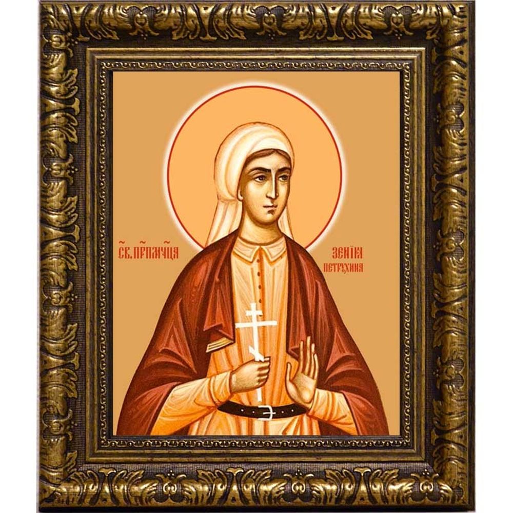 Ксения Петрухина преподобномученица, послушница. Икона на холсте.