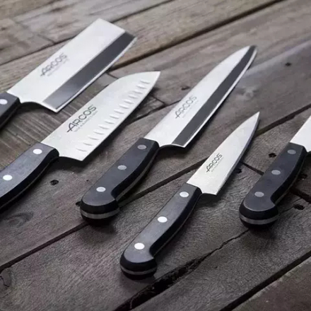 Нож поварской «Универсал» сталь нерж.,полиоксиметилен ,L=434/300,B=60мм черный,металлич
