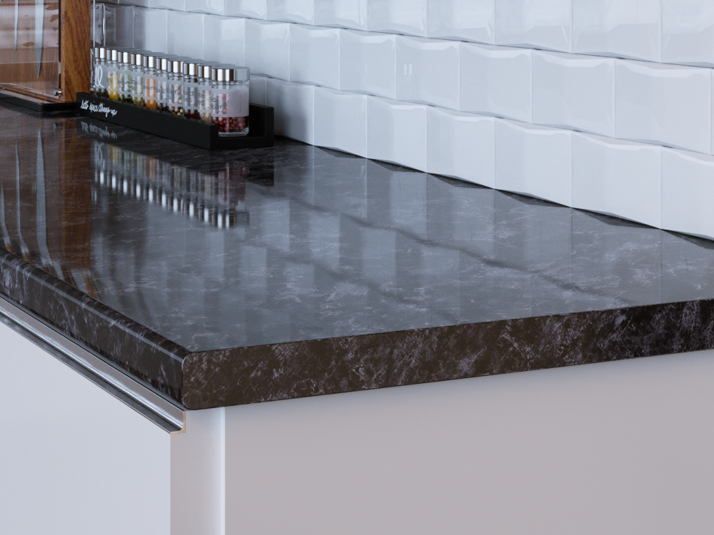 Столешница глянцевая Кастилло темный 3 кат 3050*600*40 (946/1)