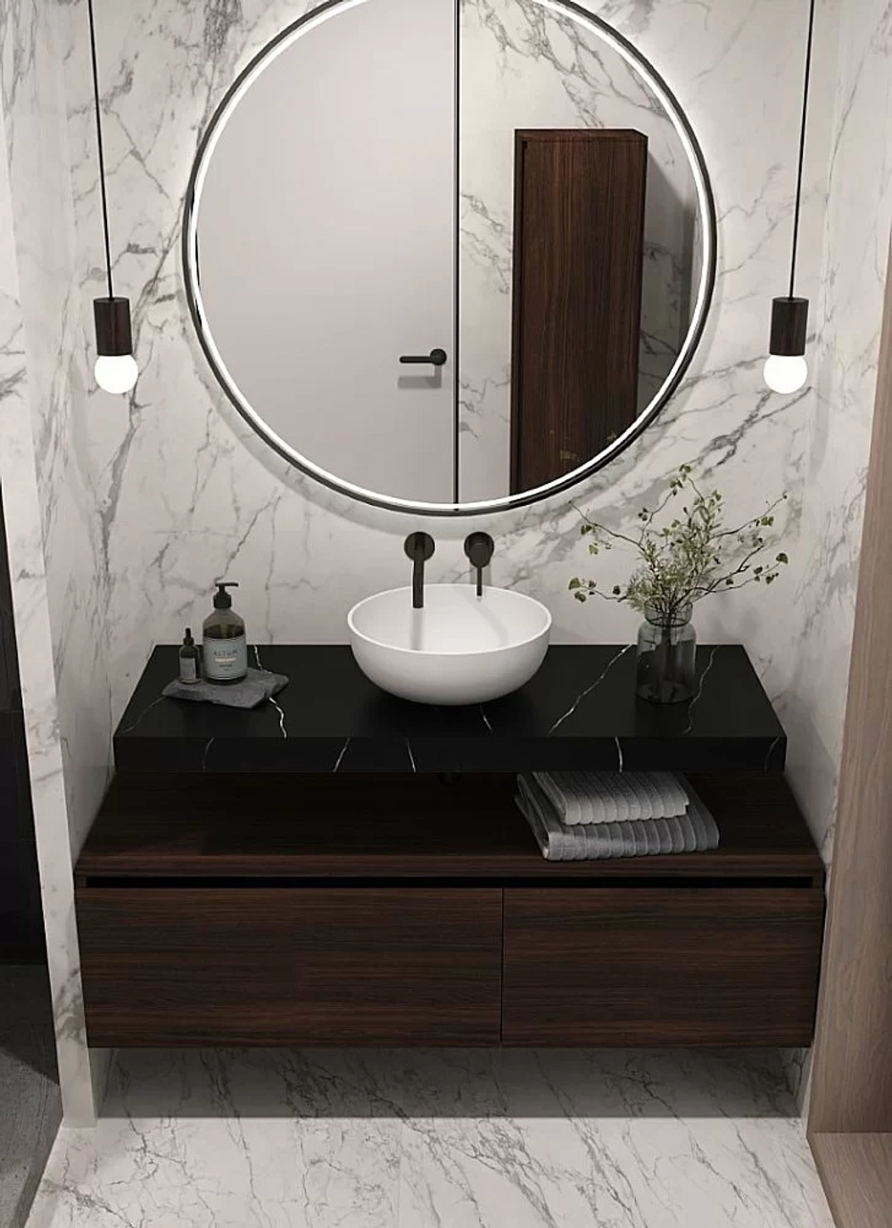 Нижняя тумба Armadi Art VALLESSI UNO-S 120 темный дуб