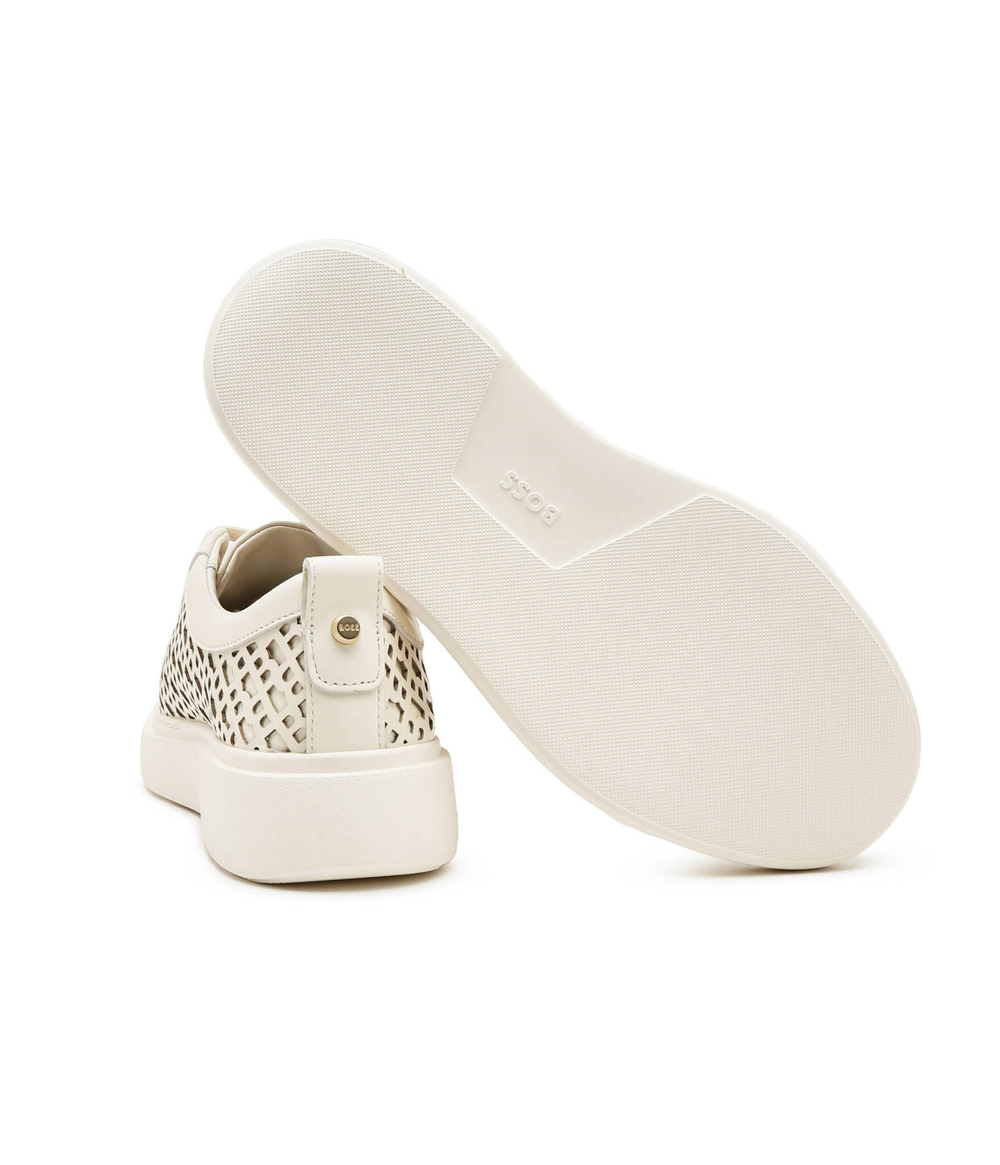 Кожаные кроссовки amber_tenn BOSS BLACK - бежевый(50517206)