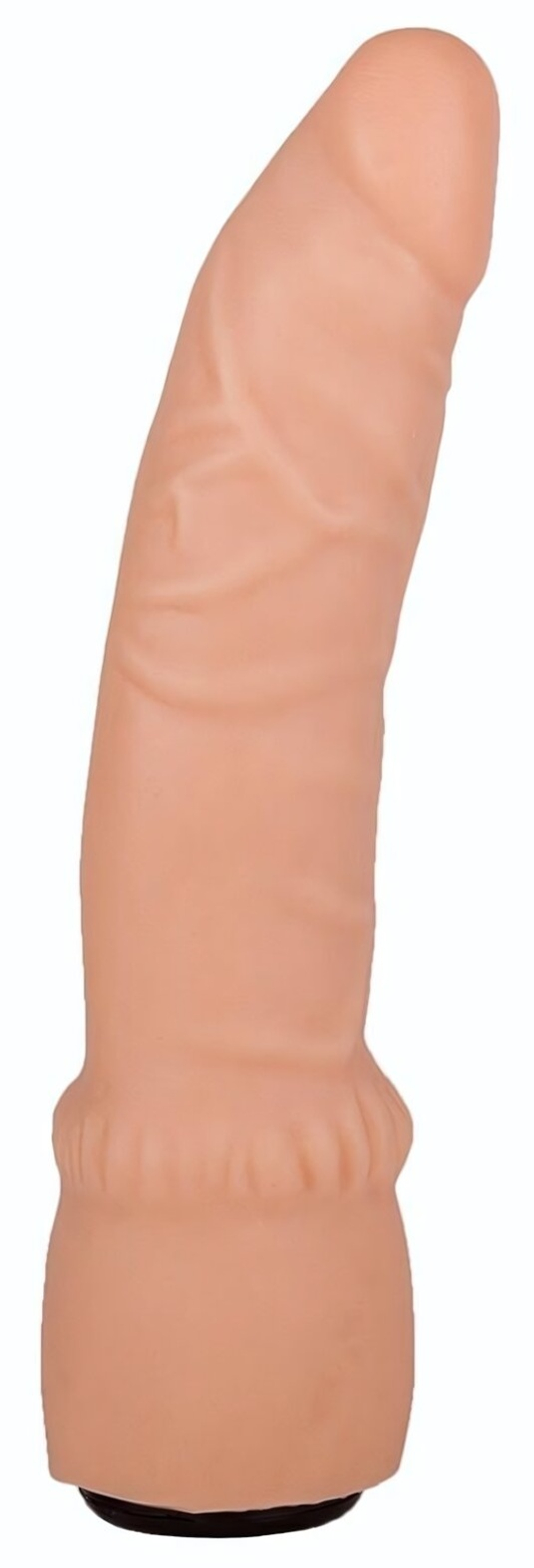 Телесная насадка в форме фаллоса для трусиков с плугом - 20,5 см. (Цвет: телесный)